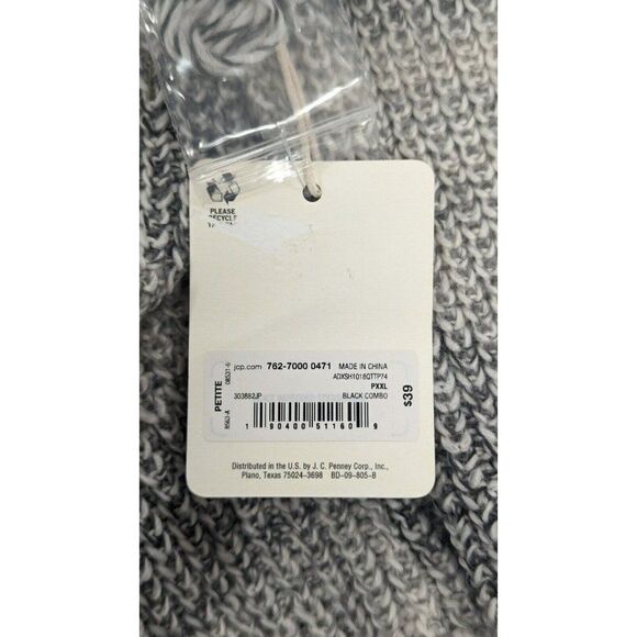 A New Approach Womens Size PXXL Black Combo Sweater Long Sleeve Round Neck - Picture 8 of 9